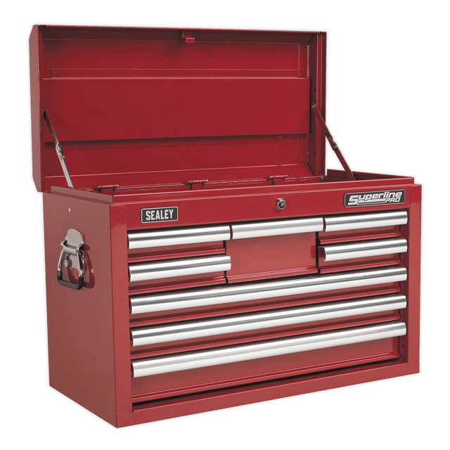 Sealey AP33089 Topchest 8 Drawer with Ball Bearing Slides - Red - AP33089 - Sealey Tools UK - Trade Counter Direct