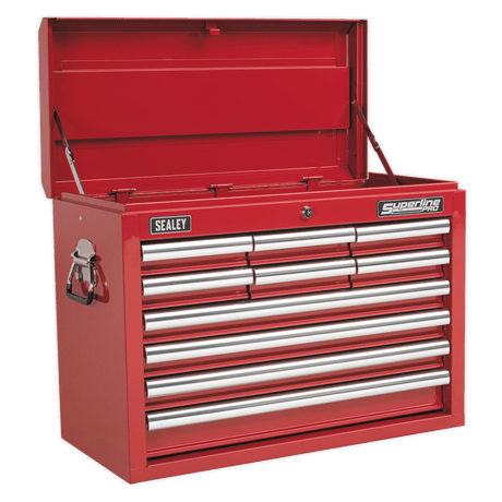 Sealey AP33109 Superline PRO® Topchest 10 Drawer - Red - AP33109 - Sealey Tools UK - Trade Counter Direct