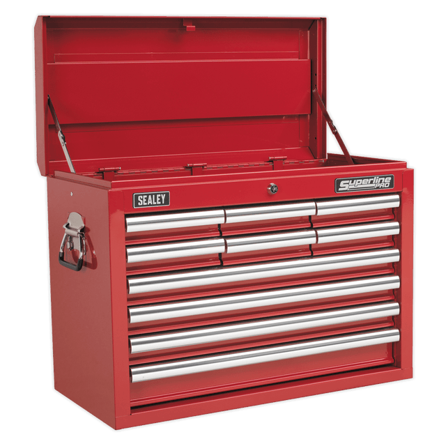Sealey AP33109 Superline PRO® Topchest 10 Drawer - Red - AP33109 - Sealey Tools UK - Trade Counter Direct