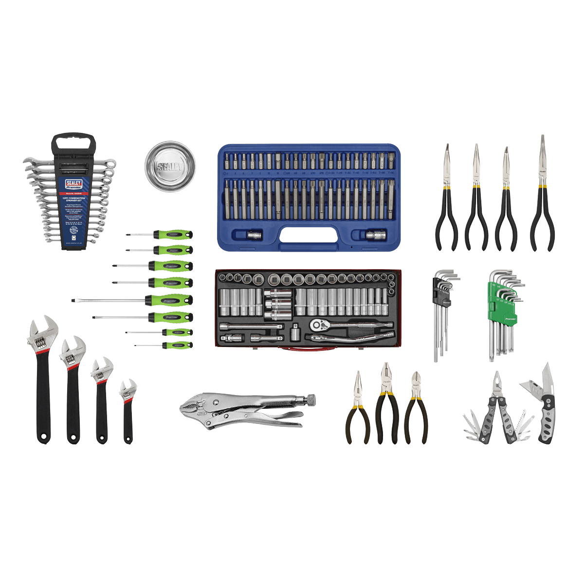 Sealey AP33109BCOMBO Superline PRO® Topchest 10 Drawer with 140pc Tool Kit - Black - AP33109BCOMBO - Sealey Tools UK - Trade Counter Direct