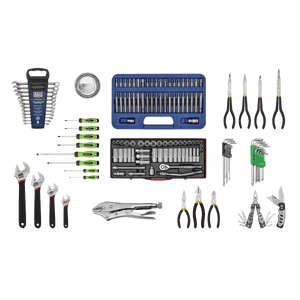 Sealey AP33109BCOMBO Superline PRO® Topchest 10 Drawer with 140pc Tool Kit - Black - AP33109BCOMBO - Sealey Tools UK - Trade Counter Direct