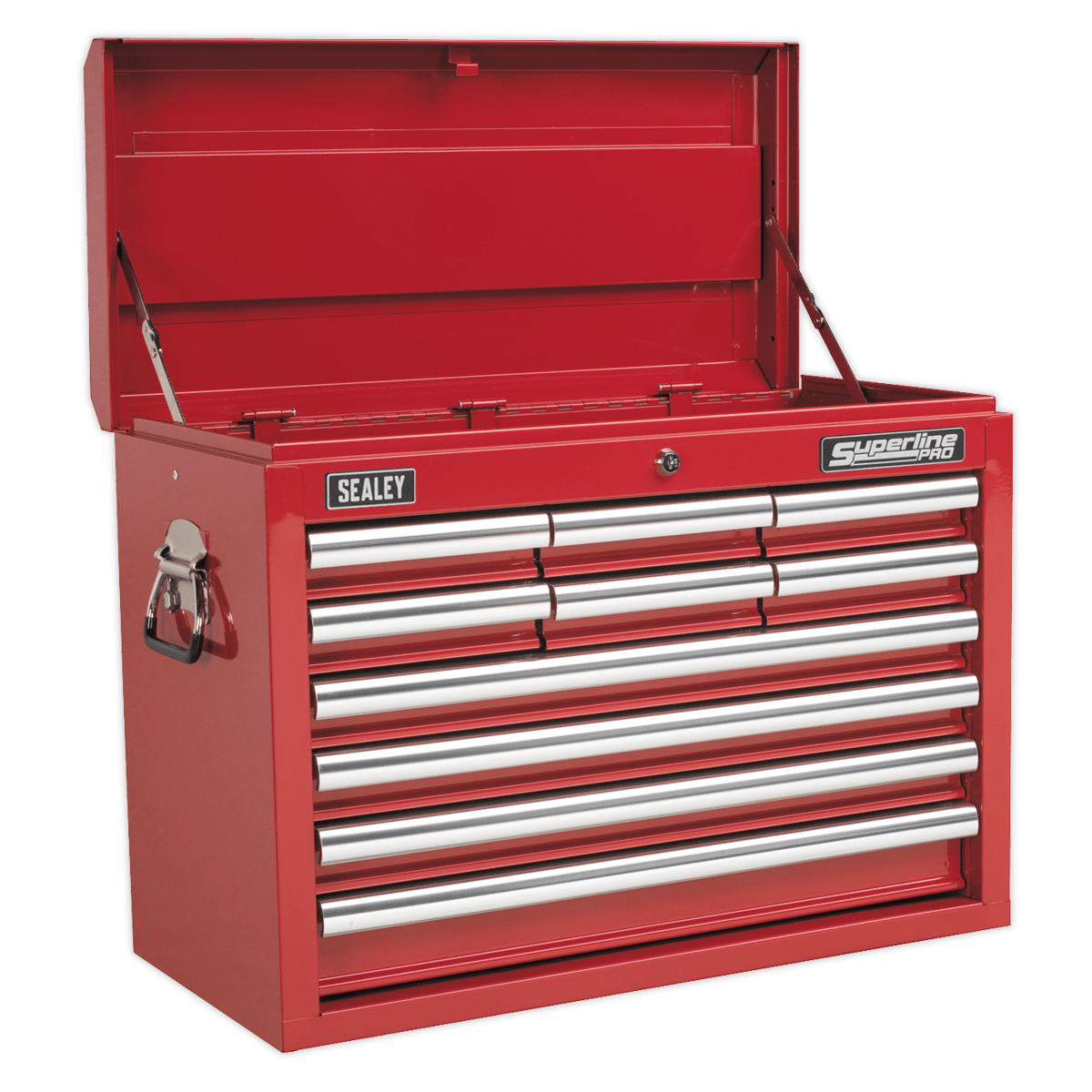 Sealey AP33109COMBO Superline PRO® Topchest 10 Drawer with 139pc Tool Kit - Red - AP33109COMBO - Sealey Tools UK - Trade Counter Direct
