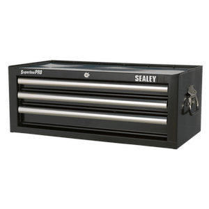 Sealey AP33339B Superline PRO® Mid-Box Tool Chest 3 Drawer - Black - AP33339B - Sealey Tools UK - Trade Counter Direct