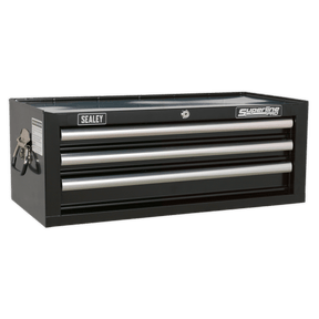 Sealey AP33339B Superline PRO® Mid-Box Tool Chest 3 Drawer - Black - AP33339B - Sealey Tools UK - Trade Counter Direct