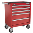 Sealey AP33459 Superline PRO® Rollcab 5 Drawer - Red - AP33459 - Sealey Tools UK - Trade Counter Direct