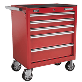 Sealey AP33459 Superline PRO® Rollcab 5 Drawer - Red - AP33459 - Sealey Tools UK - Trade Counter Direct