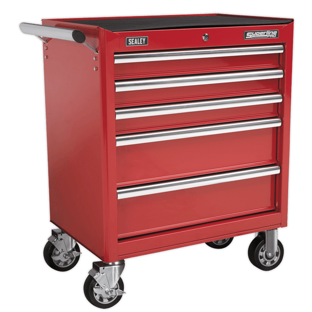 Sealey AP33459 Superline PRO® Rollcab 5 Drawer - Red - AP33459 - Sealey Tools UK - Trade Counter Direct