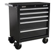 Sealey AP33459B Rollcab 5 Drawer with Ball Bearing Runners - Black - Tool Chests - SLY-15504 - Sealey Tools UK - Trade Counter Direct