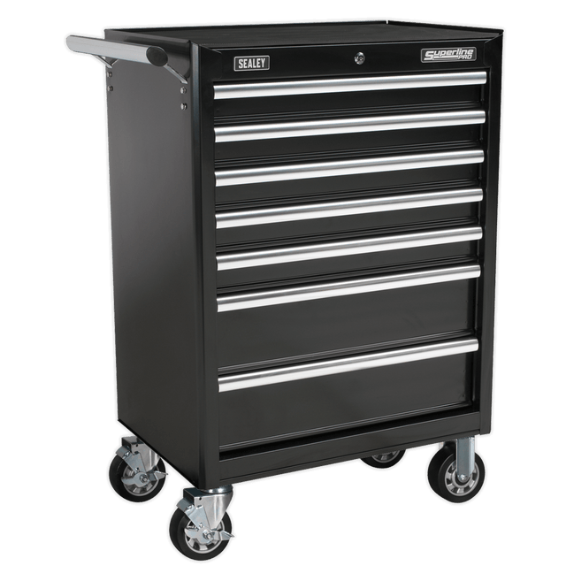 Sealey AP33479B Superline PRO® Rollcab 7 Drawer - Black - AP33479B - Sealey Tools UK - Trade Counter Direct