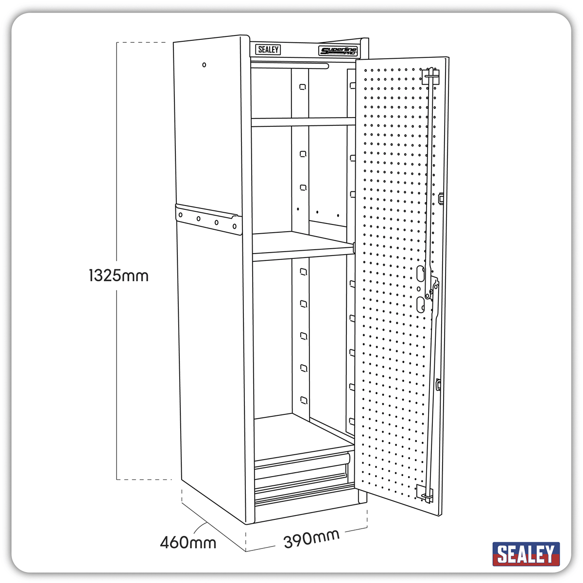Sealey AP33519B Superline PRO® Hang-On Locker - Black - AP33519B - Sealey Tools UK - Trade Counter Direct