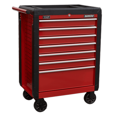 Sealey AP3407 Superline PRO® Rollcab 7 Drawer - Red - AP3407 - Sealey Tools UK - Trade Counter Direct