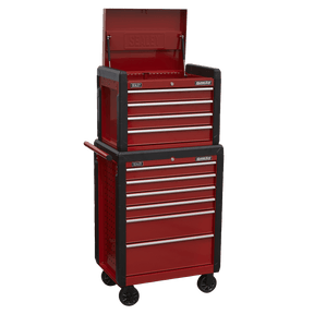 Sealey AP3410STACK Superline PRO® Topchest & Rollcab Combination 10 Drawer - AP3410STACK - Sealey Tools UK - Trade Counter Direct
