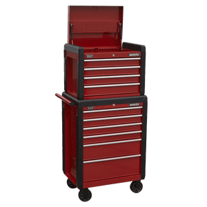 Sealey AP3410STACK Superline PRO® Topchest & Rollcab Combination 10 Drawer - AP3410STACK - Sealey Tools UK - Trade Counter Direct