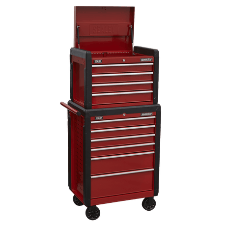 Sealey AP3410STACK Superline PRO® Topchest & Rollcab Combination 10 Drawer - AP3410STACK - Sealey Tools UK - Trade Counter Direct