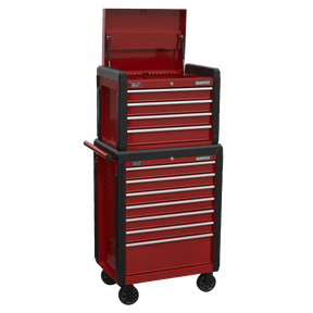 Sealey AP3411STACK Superline PRO® Topchest & Rollcab Combination 11 Drawer - AP3411STACK - Sealey Tools UK - Trade Counter Direct