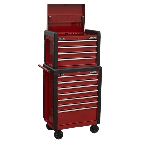 Sealey AP3411STACK Superline PRO® Topchest & Rollcab Combination 11 Drawer - AP3411STACK - Sealey Tools UK - Trade Counter Direct