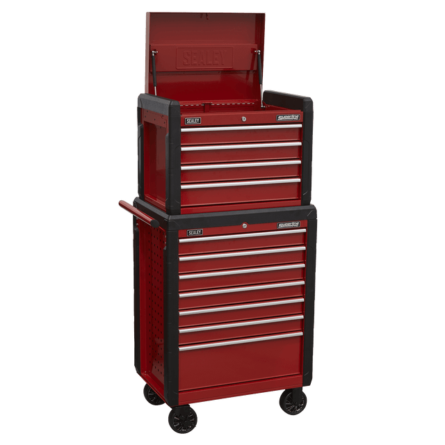 Sealey AP3411STACK Superline PRO® Topchest & Rollcab Combination 11 Drawer - AP3411STACK - Sealey Tools UK - Trade Counter Direct