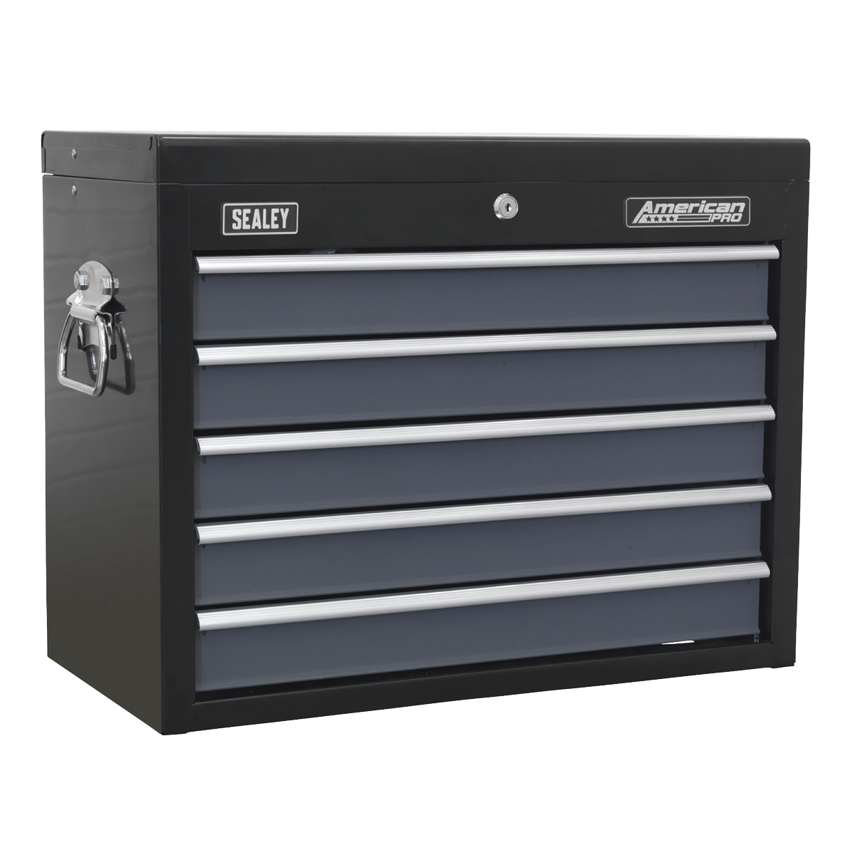 Sealey AP3505TB American PRO® Topchest 5 Drawer - Black/Grey - AP3505TB - Sealey Tools UK - Trade Counter Direct