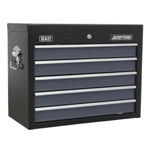 Sealey AP3505TB American PRO® Topchest 5 Drawer - Black/Grey - AP3505TB - Sealey Tools UK - Trade Counter Direct