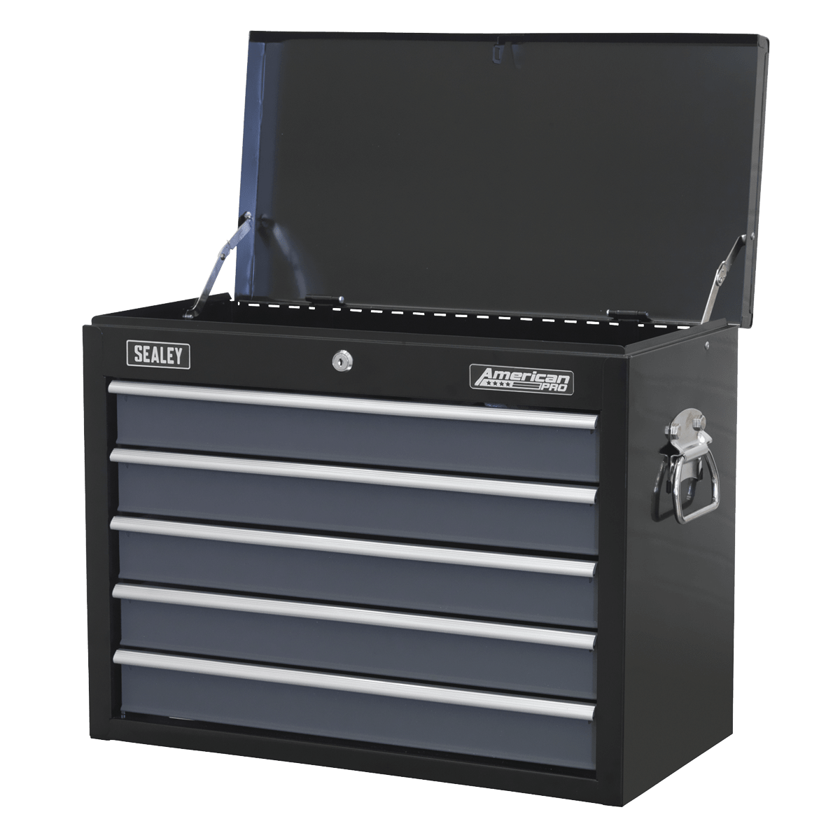 Sealey AP3505TB American PRO® Topchest 5 Drawer - Black/Grey - AP3505TB - Sealey Tools UK - Trade Counter Direct