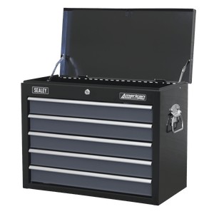 Sealey AP3505TB American PRO® Topchest 5 Drawer - Black/Grey - AP3505TB - Sealey Tools UK - Trade Counter Direct