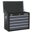 Sealey AP3505TB American PRO® Topchest 5 Drawer - Black/Grey - AP3505TB - Sealey Tools UK - Trade Counter Direct