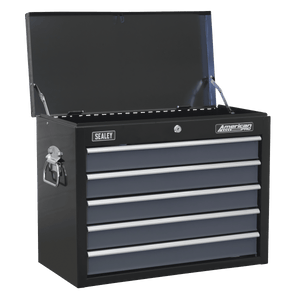 Sealey AP3505TB American PRO® Topchest 5 Drawer - Black/Grey - AP3505TB - Sealey Tools UK - Trade Counter Direct
