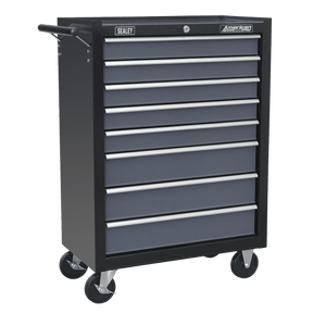 Sealey AP3508TB American PRO® Rollcab 8 Drawer - Black/Grey - AP3508TB - Sealey Tools UK - Trade Counter Direct