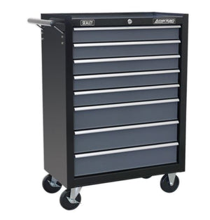 Sealey AP35TBCOMBO Tool Chest Combination 16 Drawer with Ball Bearing Slides - Black/Grey & 468pc Tool Kit - AP35TBCOMBO - Sealey Tools UK - Trade Counter Direct