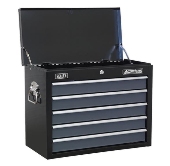 Sealey AP35TBCOMBO Tool Chest Combination 16 Drawer with Ball Bearing Slides - Black/Grey & 468pc Tool Kit - AP35TBCOMBO - Sealey Tools UK - Trade Counter Direct