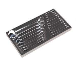 Sealey AP35TBCOMBO Tool Chest Combination 16 Drawer with Ball Bearing Slides - Black/Grey & 468pc Tool Kit - AP35TBCOMBO - Sealey Tools UK - Trade Counter Direct