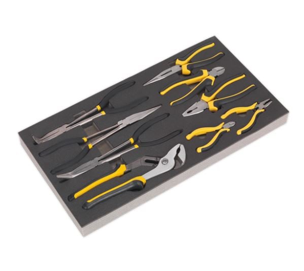 Sealey AP35TBCOMBO3 Rollcab 8 Drawer Ball Bearing Slides - Black/Grey with 302pc Tool Kit - AP35TBCOMBO3 - Sealey Tools UK - Trade Counter Direct