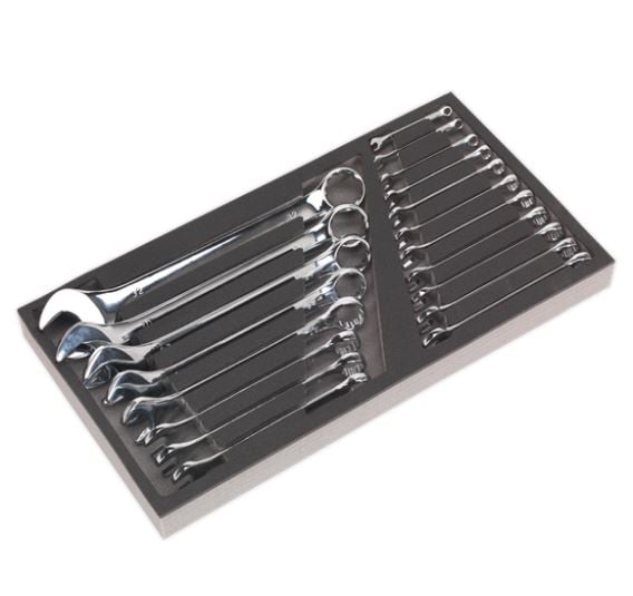Sealey AP35TBCOMBO3 Rollcab 8 Drawer Ball Bearing Slides - Black/Grey with 302pc Tool Kit - AP35TBCOMBO3 - Sealey Tools UK - Trade Counter Direct
