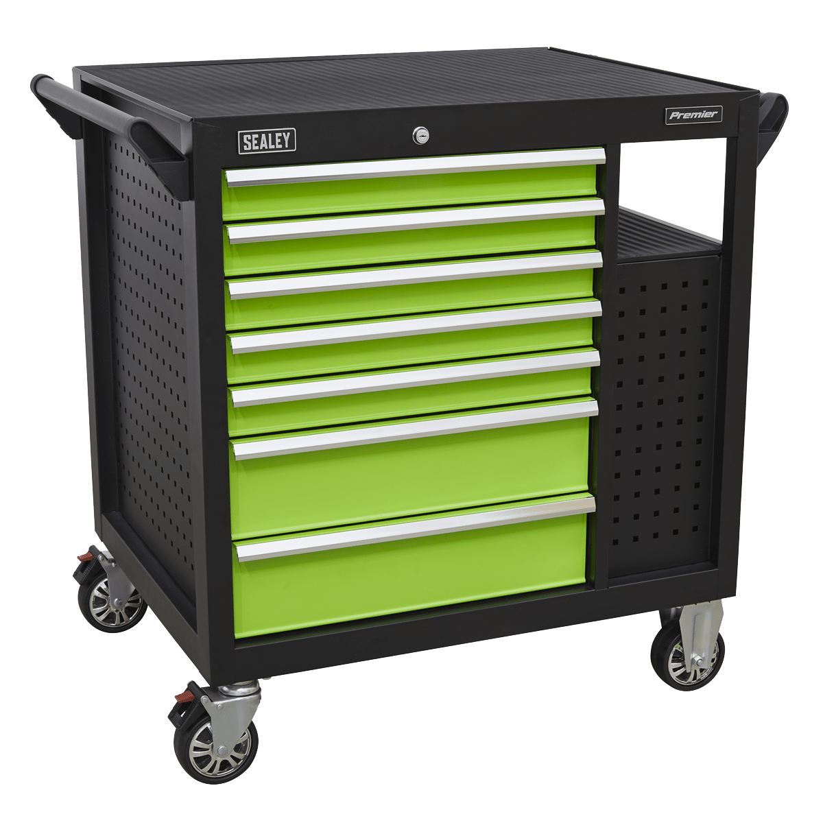 Sealey AP36MWS Premier™ Mobile Workstation with 7 Drawers & Cupboard 920mm - AP36MWS - Sealey Tools UK - Trade Counter Direct