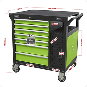 Sealey AP36MWS Premier™ Mobile Workstation with 7 Drawers & Cupboard 920mm - AP36MWS - Sealey Tools UK - Trade Counter Direct
