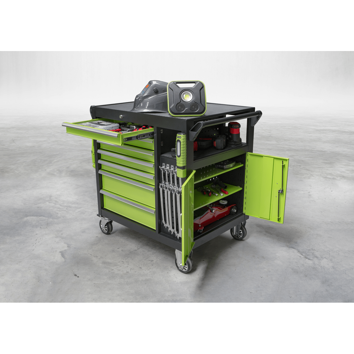 Sealey AP36MWS Premier™ Mobile Workstation with 7 Drawers & Cupboard 920mm - AP36MWS - Sealey Tools UK - Trade Counter Direct