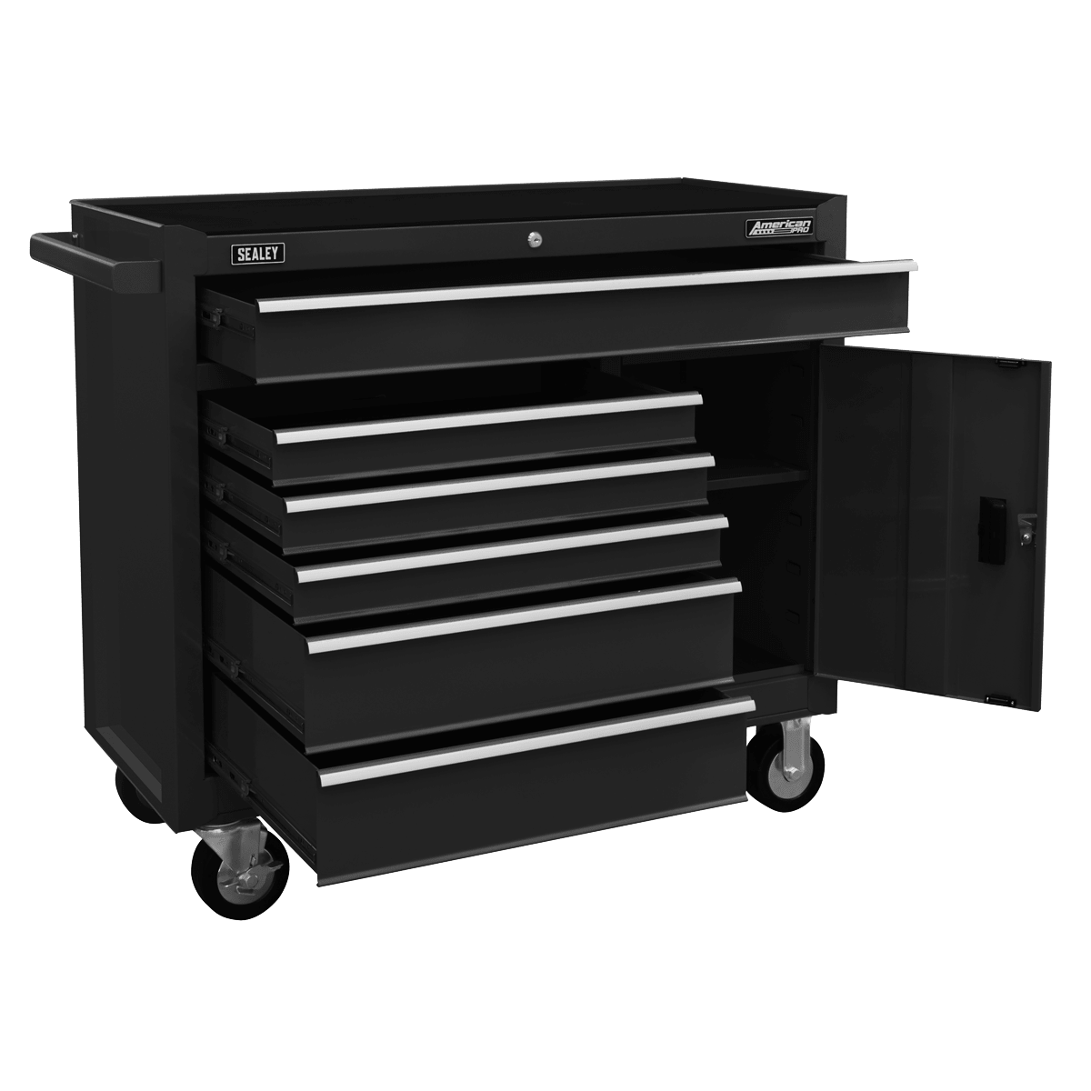 Sealey AP4106B American PRO® Rollcab 6 Drawer - Black - AP4106B - Sealey Tools UK - Trade Counter Direct