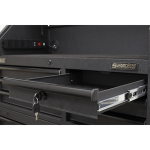 Sealey AP4106BE Superline PRO® Black Edition Topchest with 6 Soft Close Drawers & Power Bar 1030mm - AP4106BE - Sealey Tools UK - Trade Counter Direct