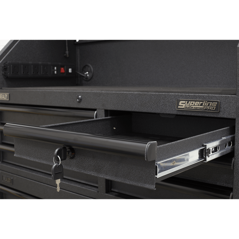 Sealey AP4106BE Superline PRO® Black Edition Topchest with 6 Soft Close Drawers & Power Bar 1030mm - AP4106BE - Sealey Tools UK - Trade Counter Direct