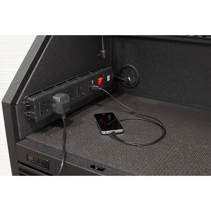 Sealey AP4106BE Superline PRO® Black Edition Topchest with 6 Soft Close Drawers & Power Bar 1030mm - AP4106BE - Sealey Tools UK - Trade Counter Direct