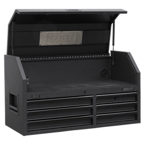 Sealey AP4106BE Superline PRO® Black Edition Topchest with 6 Soft Close Drawers & Power Bar 1030mm - AP4106BE - Sealey Tools UK - Trade Counter Direct