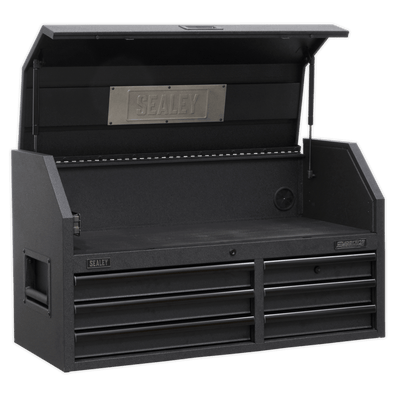 Sealey AP4106BE Superline PRO® Black Edition Topchest with 6 Soft Close Drawers & Power Bar 1030mm - AP4106BE - Sealey Tools UK - Trade Counter Direct