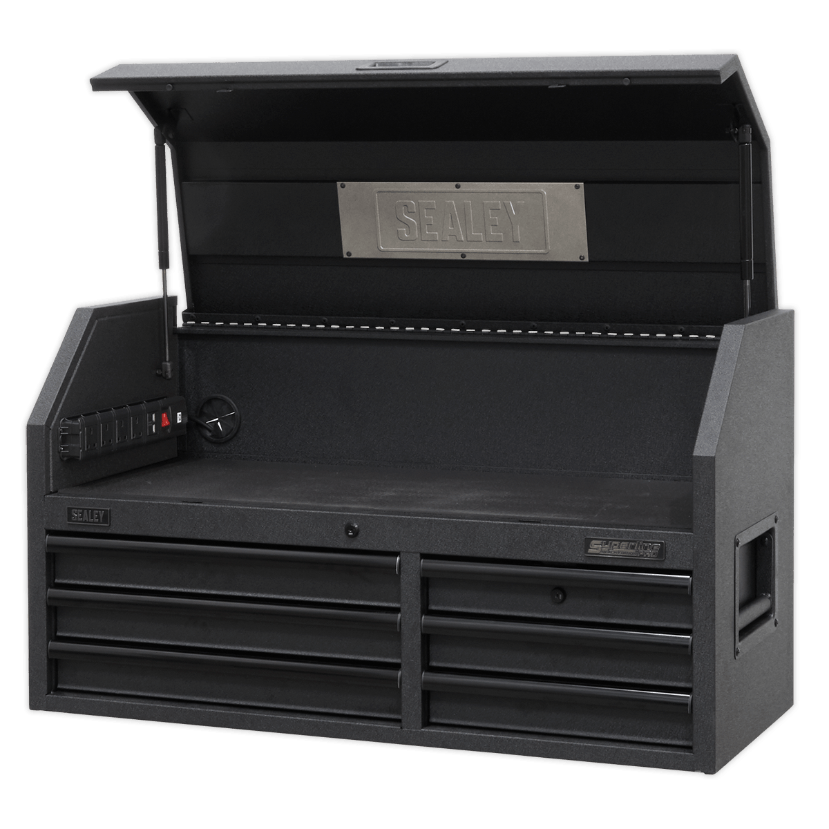 Sealey AP4106BE Superline PRO® Black Edition Topchest with 6 Soft Close Drawers & Power Bar 1030mm - AP4106BE - Sealey Tools UK - Trade Counter Direct