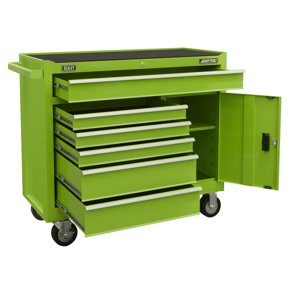 Sealey AP4106HV American PRO® Rollcab 6 Drawer - Green - AP4106HV - Sealey Tools UK - Trade Counter Direct
