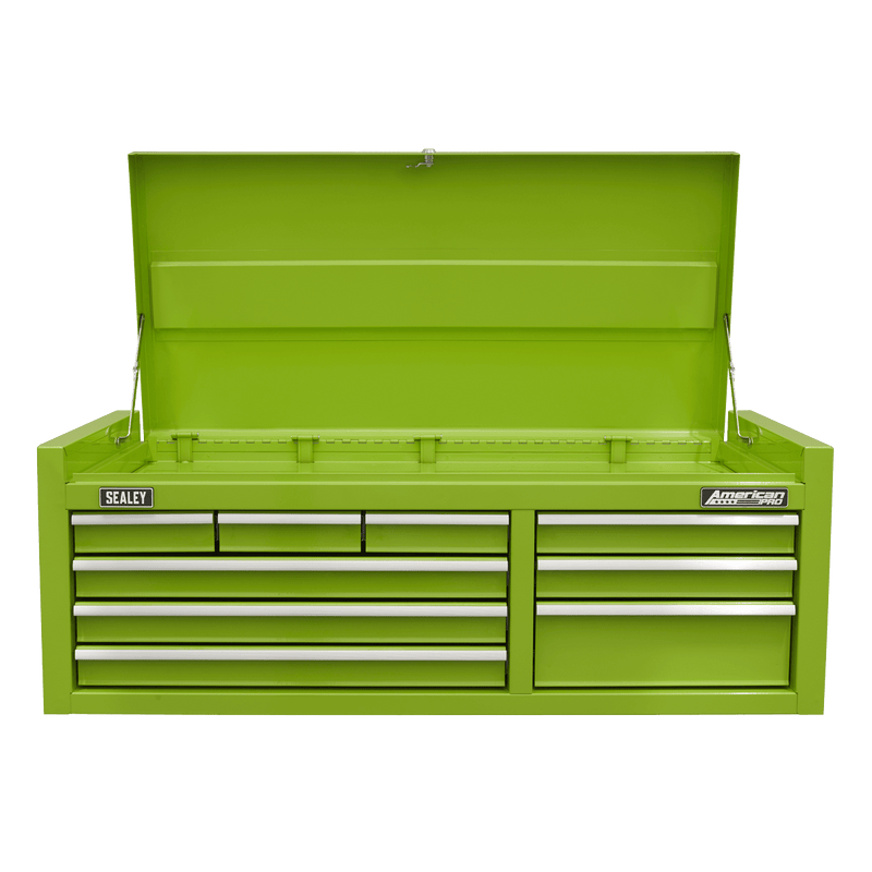 Sealey AP4109HV American PRO® Topchest 9 Drawer - Green - AP4109HV - Sealey Tools UK - Trade Counter Direct