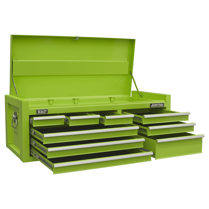 Sealey AP4109HV American PRO® Topchest 9 Drawer - Green - AP4109HV - Sealey Tools UK - Trade Counter Direct