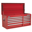 Sealey AP41110 Superline PRO® Heavy-Duty Topchest 10 Drawer - Red - AP41110 - Sealey Tools UK - Trade Counter Direct