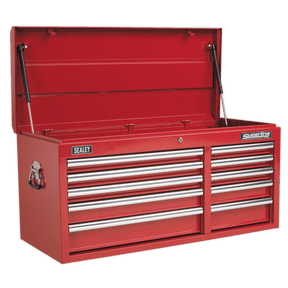 Sealey AP41110 Superline PRO® Heavy-Duty Topchest 10 Drawer - Red - AP41110 - Sealey Tools UK - Trade Counter Direct