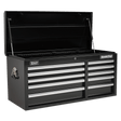 Sealey AP41110B Superline PRO® Heavy-Duty Topchest 10 Drawer - Black - AP41110B - Sealey Tools UK - Trade Counter Direct