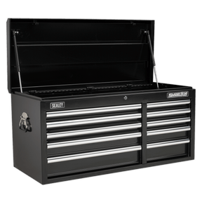 Sealey AP41110B Superline PRO® Heavy-Duty Topchest 10 Drawer - Black - AP41110B - Sealey Tools UK - Trade Counter Direct